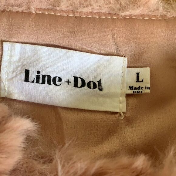 Line + Dot Conrad Mauve Faux Fur Jacket L - Picture 6 of 8